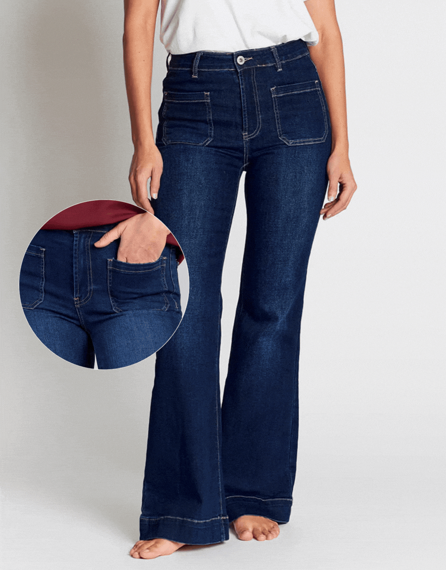 Jeans Annika 1016 fra FLOYD i dark jeansblue