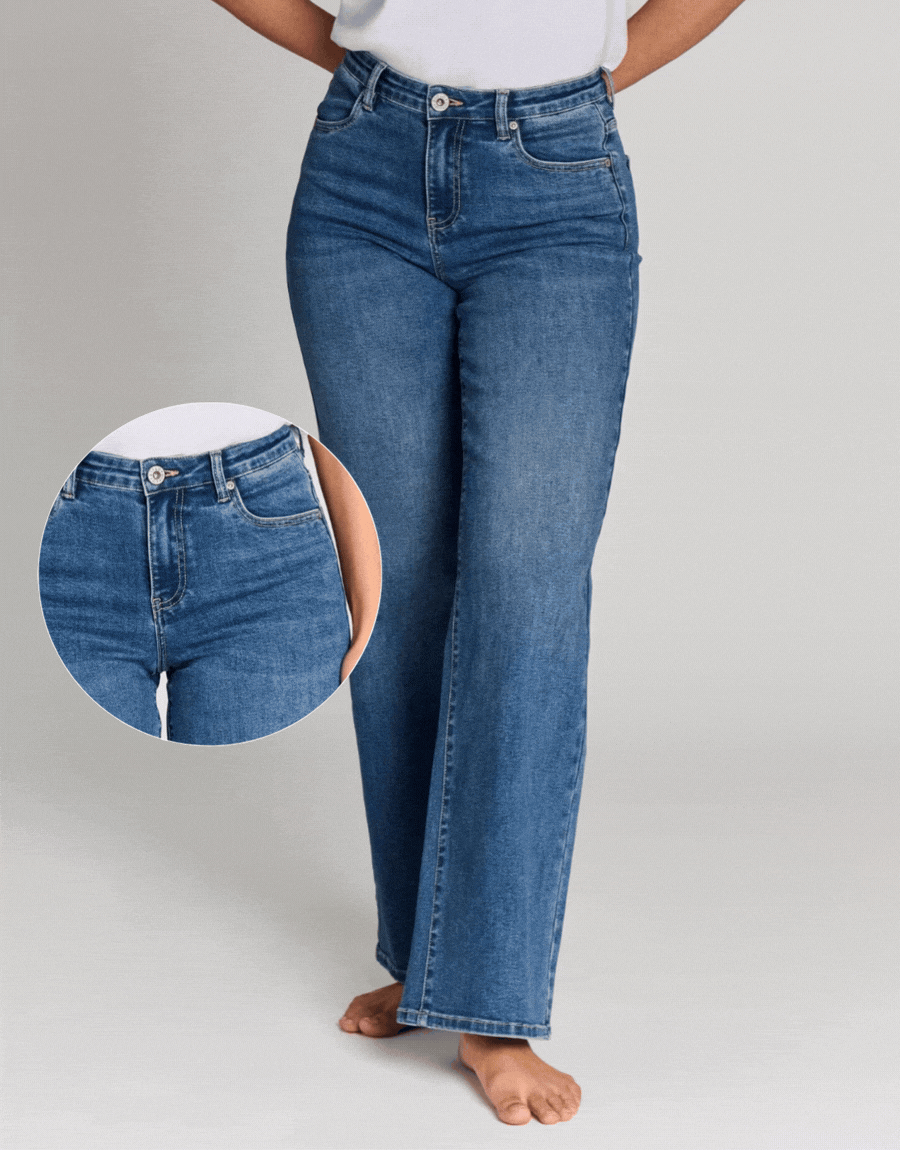 Jeans Nicoline 1016 fra FLOYD i medium jeansblue