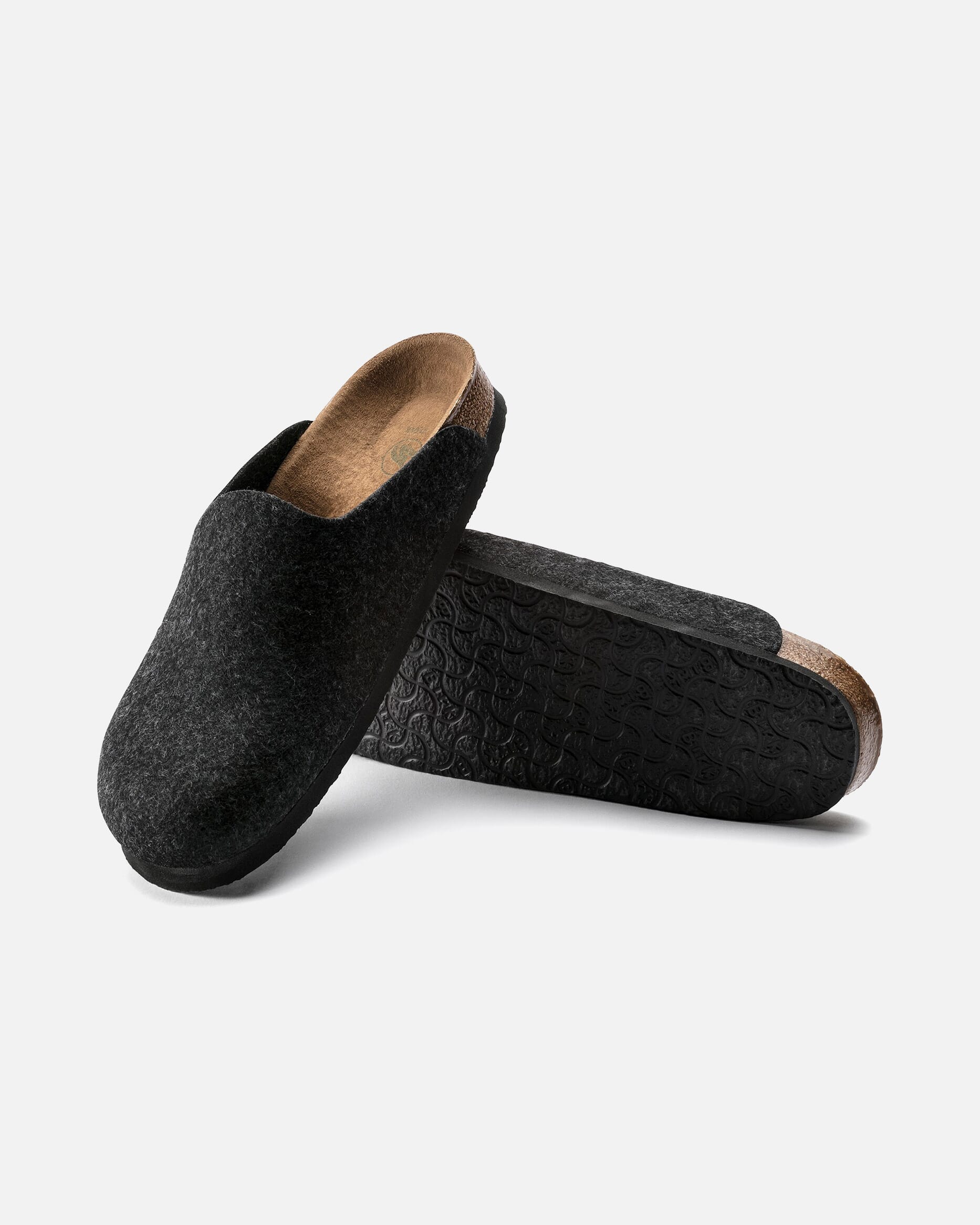 Birkenstock Toffel Amsterdam Felt Narrow Fit Anthracite Tofler til dame FLOYD.no