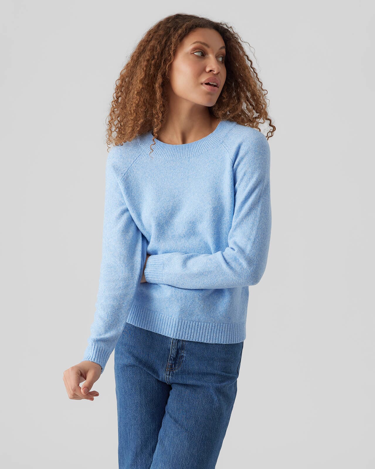 VERO MODA Genser Doffy LS, S, VERO MODA Genser Blå S