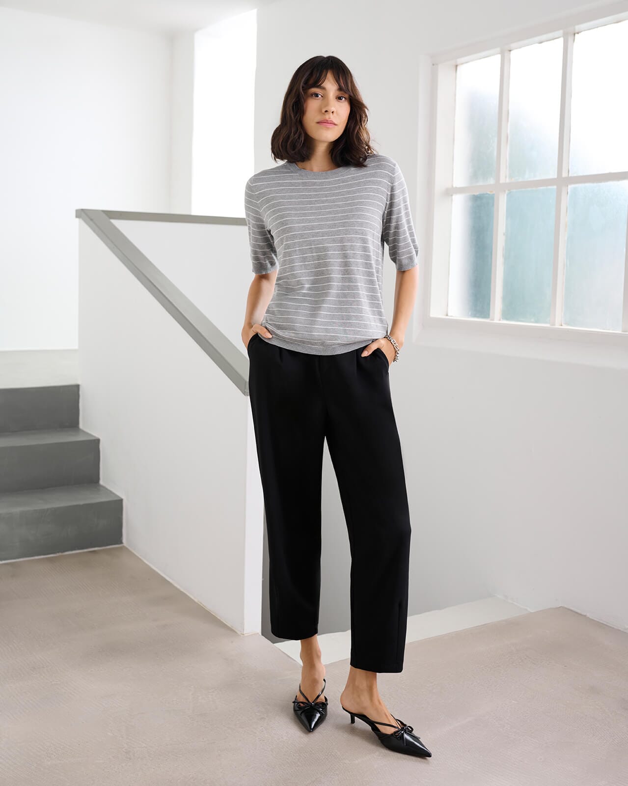 Kaffe Merle Cropped Pant Svart 36