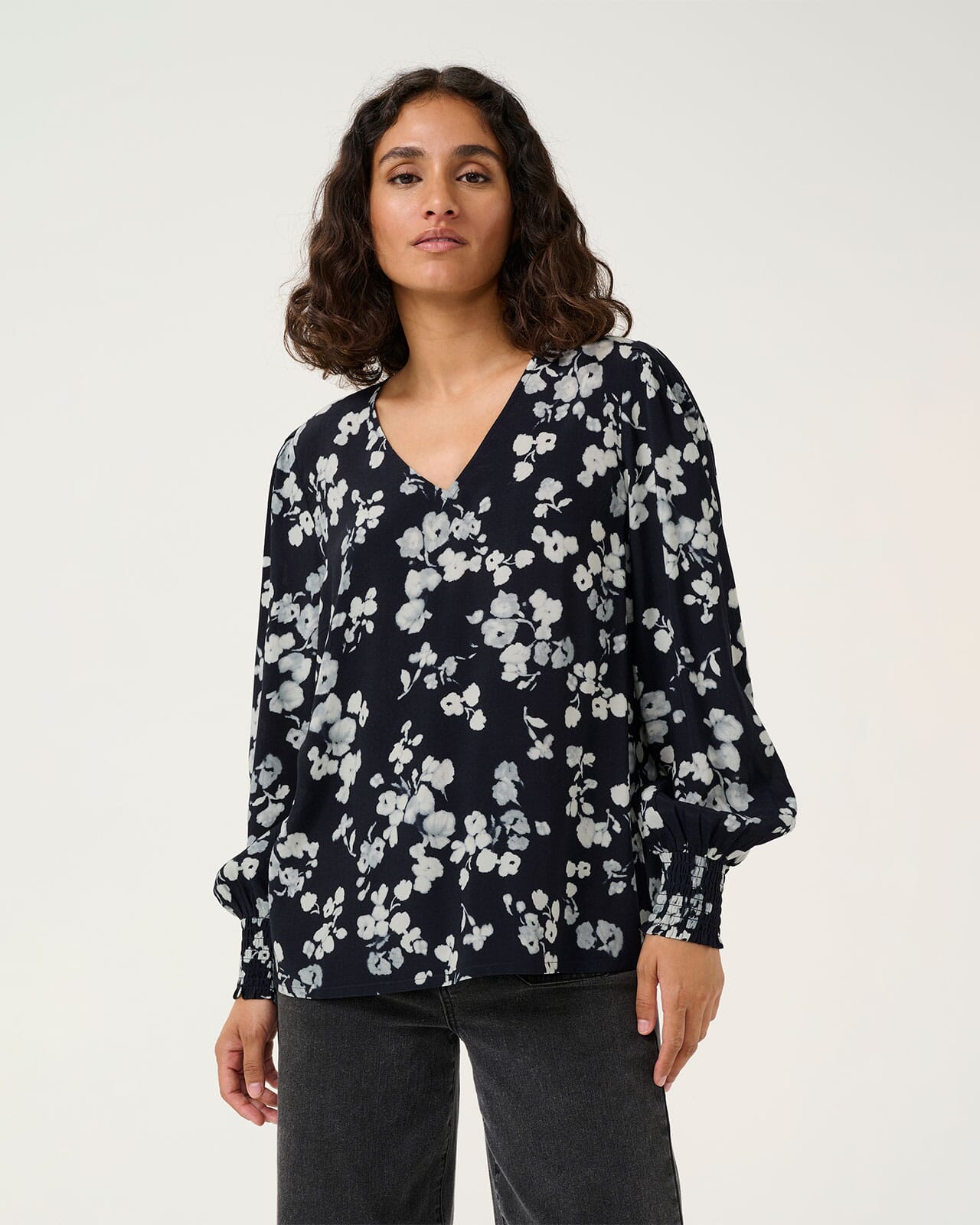 KAFFE Bluse Alice, 38, KAFFE Bluse Blå 38