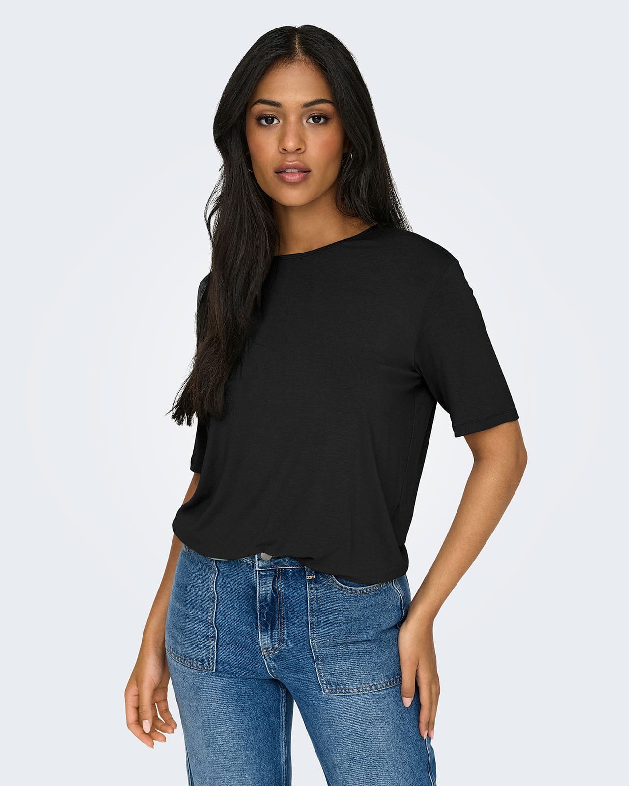 JDY T-skjorte Mila O-neck, S, JDY T-skjorte Svart S