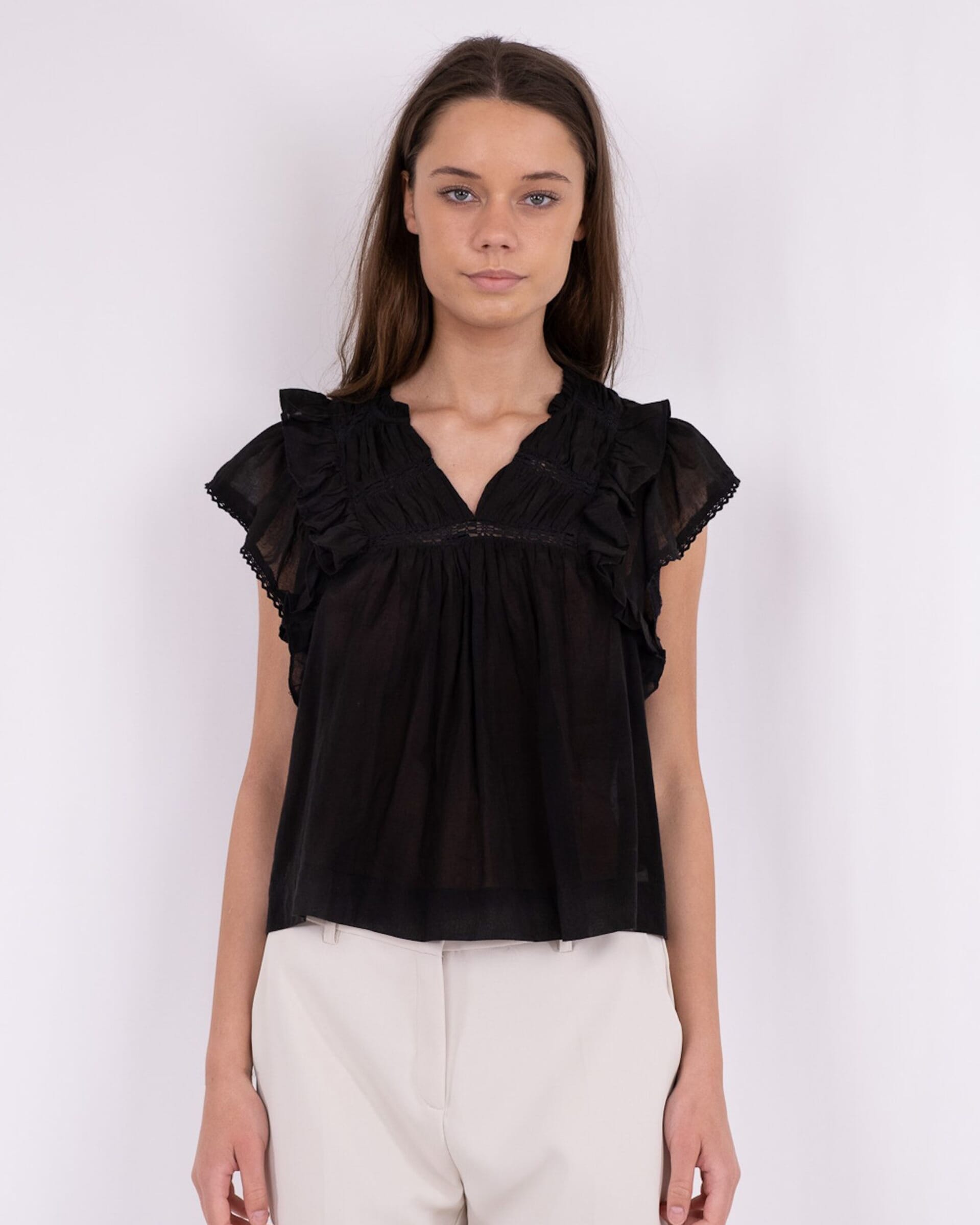 Neo Noir - Jayla S Voile Top 159881 - 676 - Dark Brown
