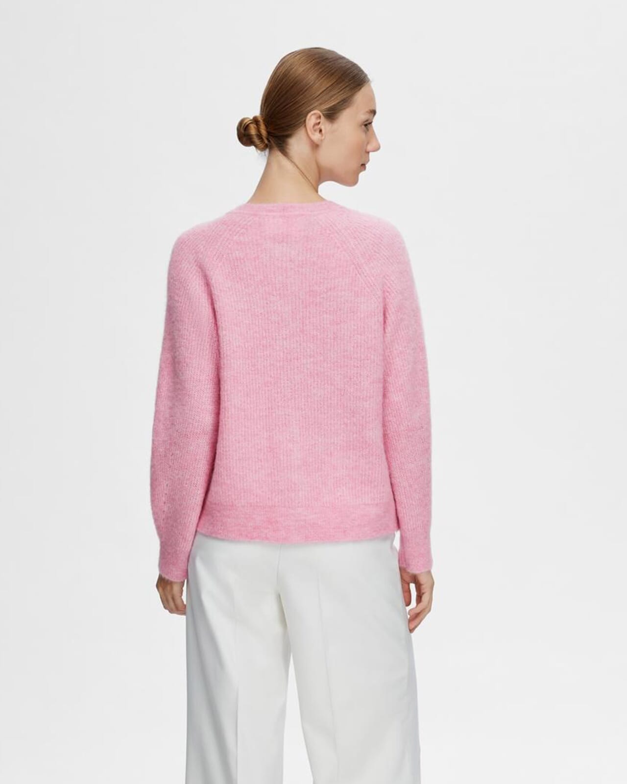 Srallison Knit Rws Knitwear Bleached Mauve Melange