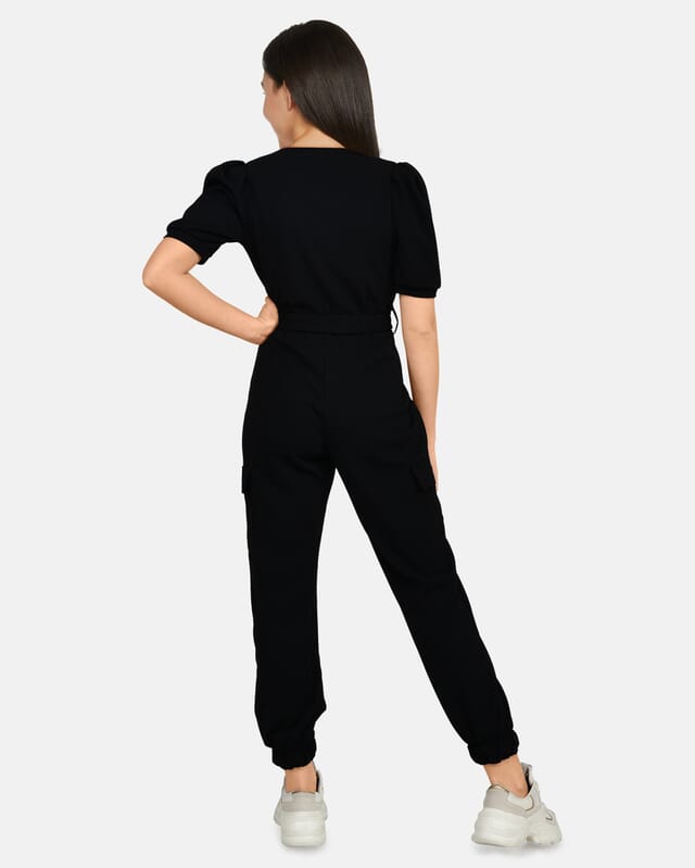 SISTERS POINT Jumpsuit Girl Cargo Black Buksedresser til dame - Main Image