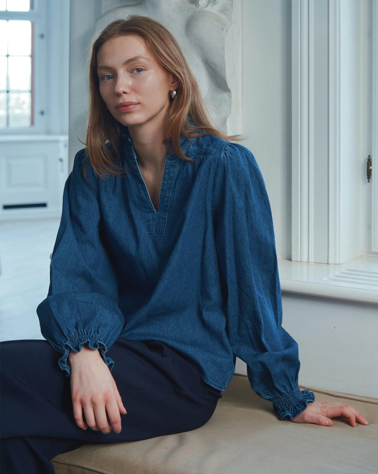 NEO NOIR Bluse Emmeline Denim, 34, NEO NOIR Bluse Blå 34