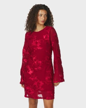 Kjole Dirina Big Flower Mesh