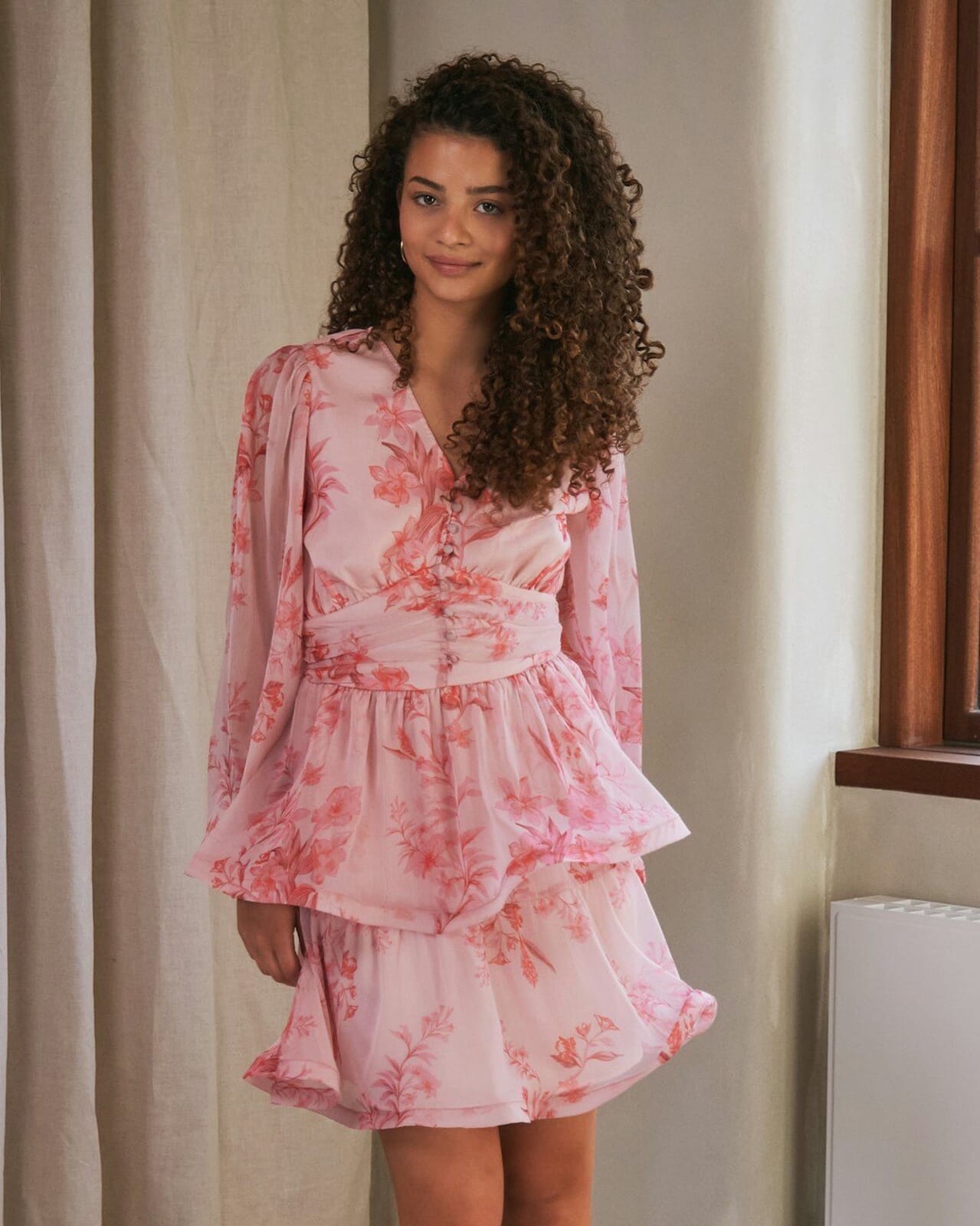 NEO NOIR Kjole Rivana Chiffon, 36, NEO NOIR Kjole Rosa 36