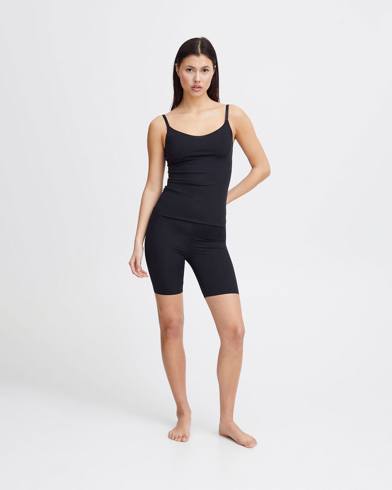 ICHI Sykkelshorts Siv, S Shorts Svart S