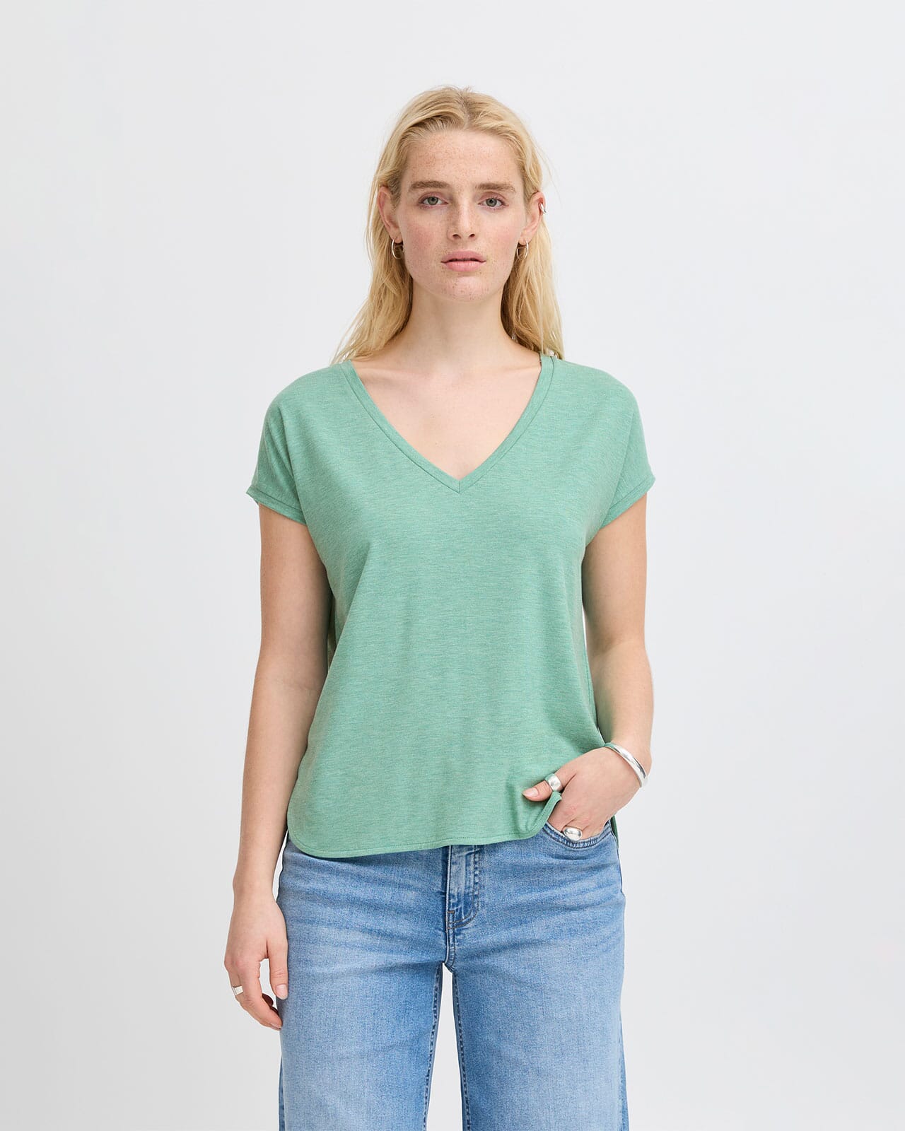 ICHI T-skjorte Rebel SS12, M, ICHI T-skjorte Grønn M