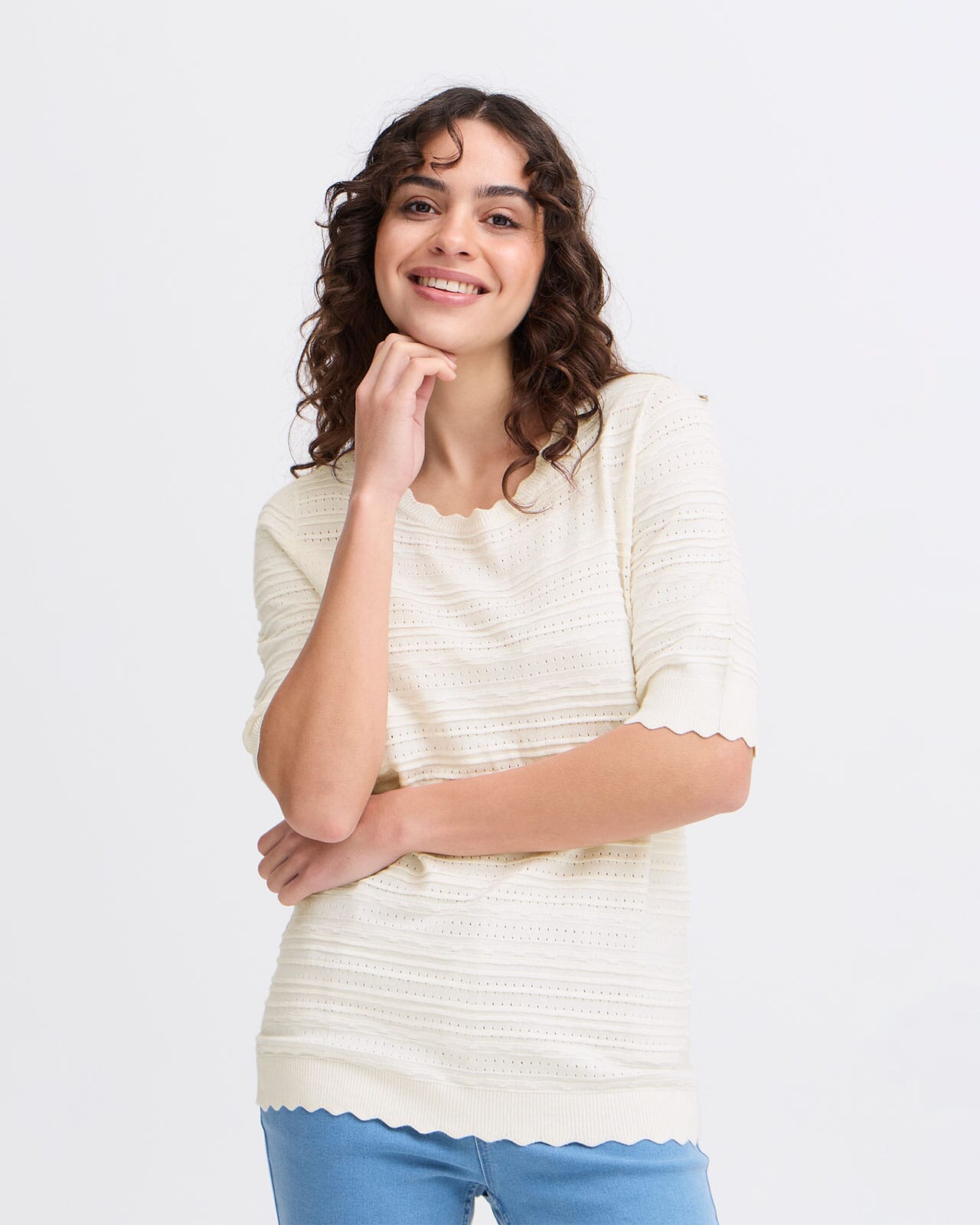 Fransa Topp Lora, S, Fransa Topp Hvit S