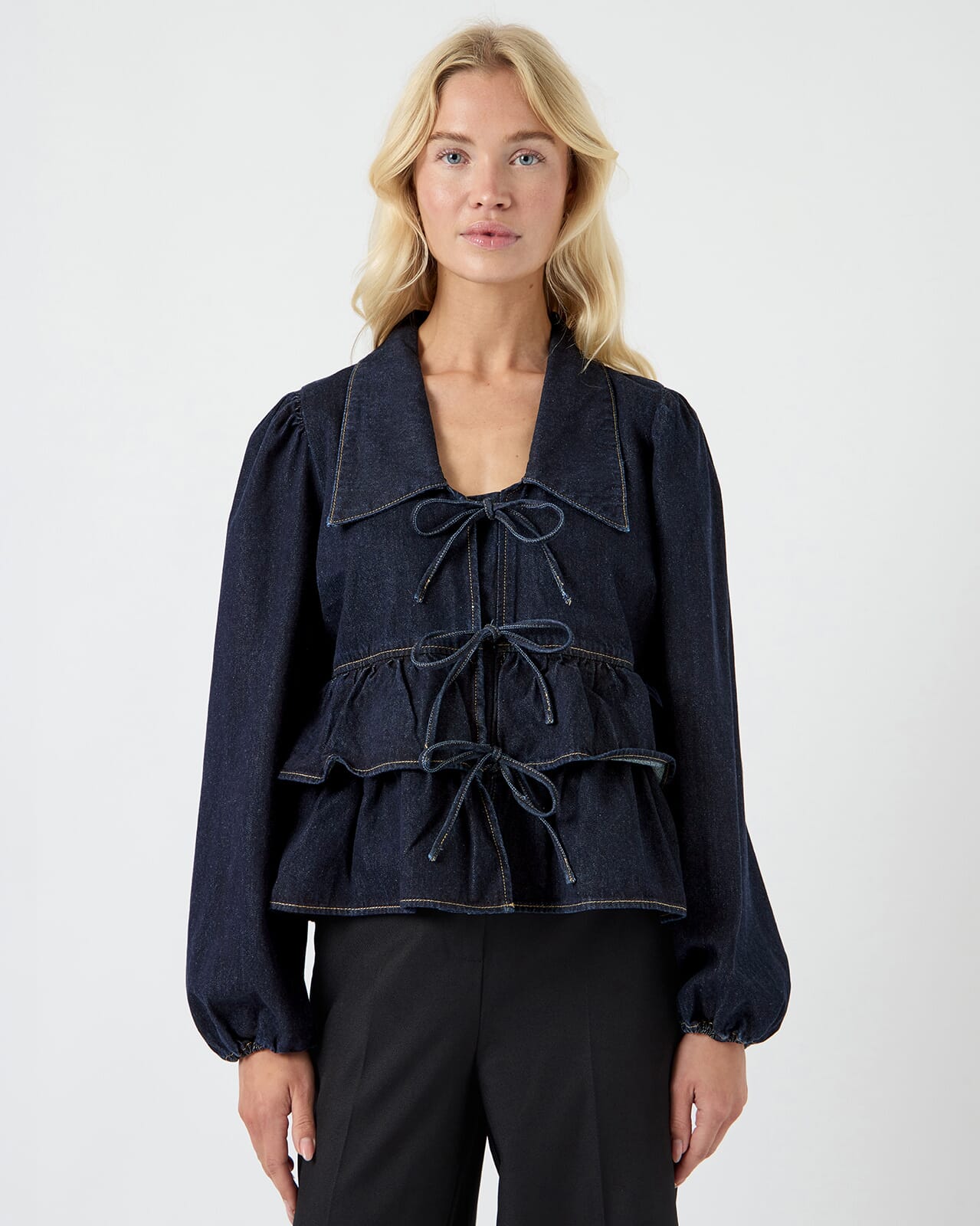 Y.A.S Topp Celina Denim, 36, Y.A.S Topp Blå 36