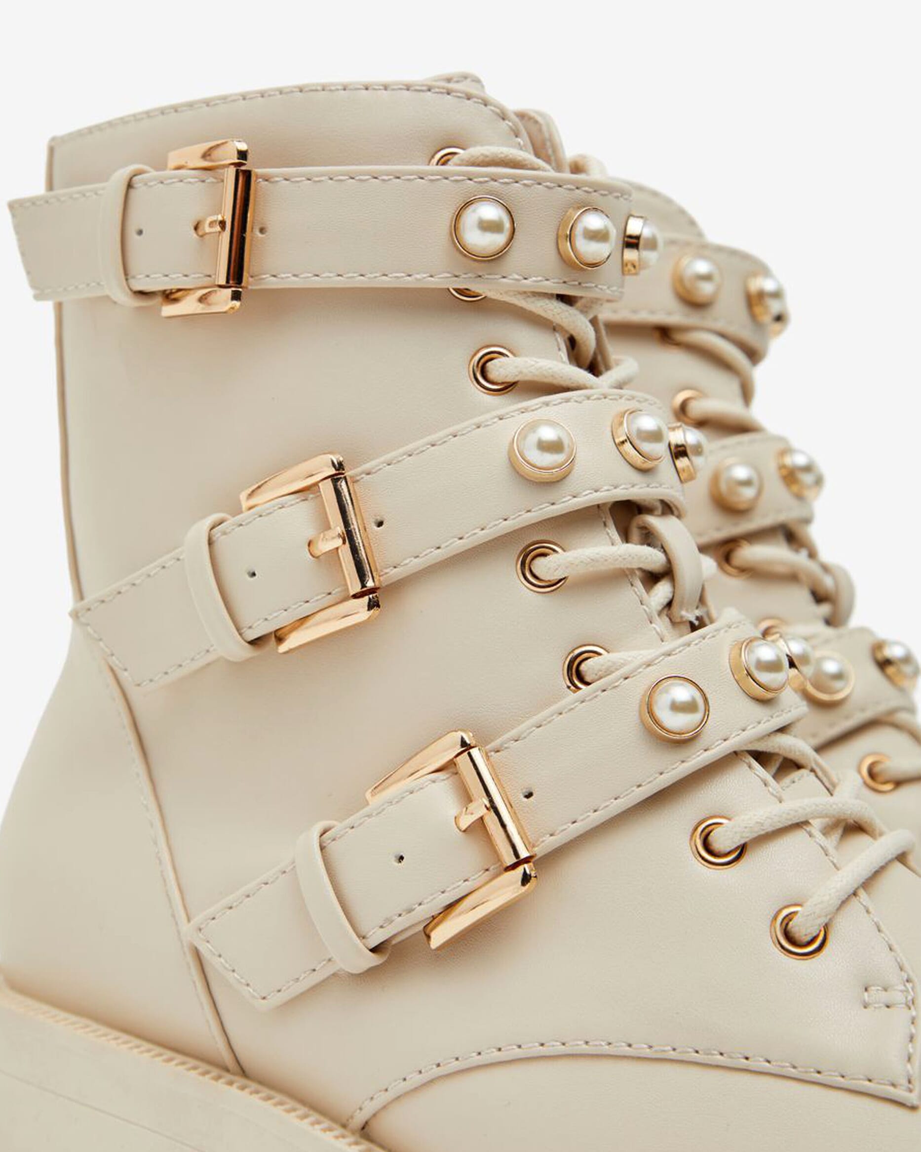 Bianco pearl hot sale biker boot