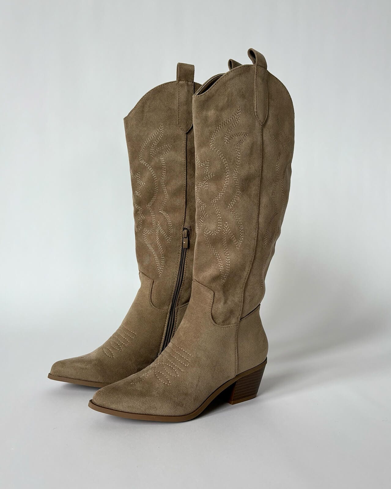 FLOYD Cowboyboots Rosetta Suede High, 36, FLOYD Sko Beige 36