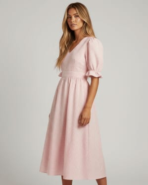 Midikjole Helen Check