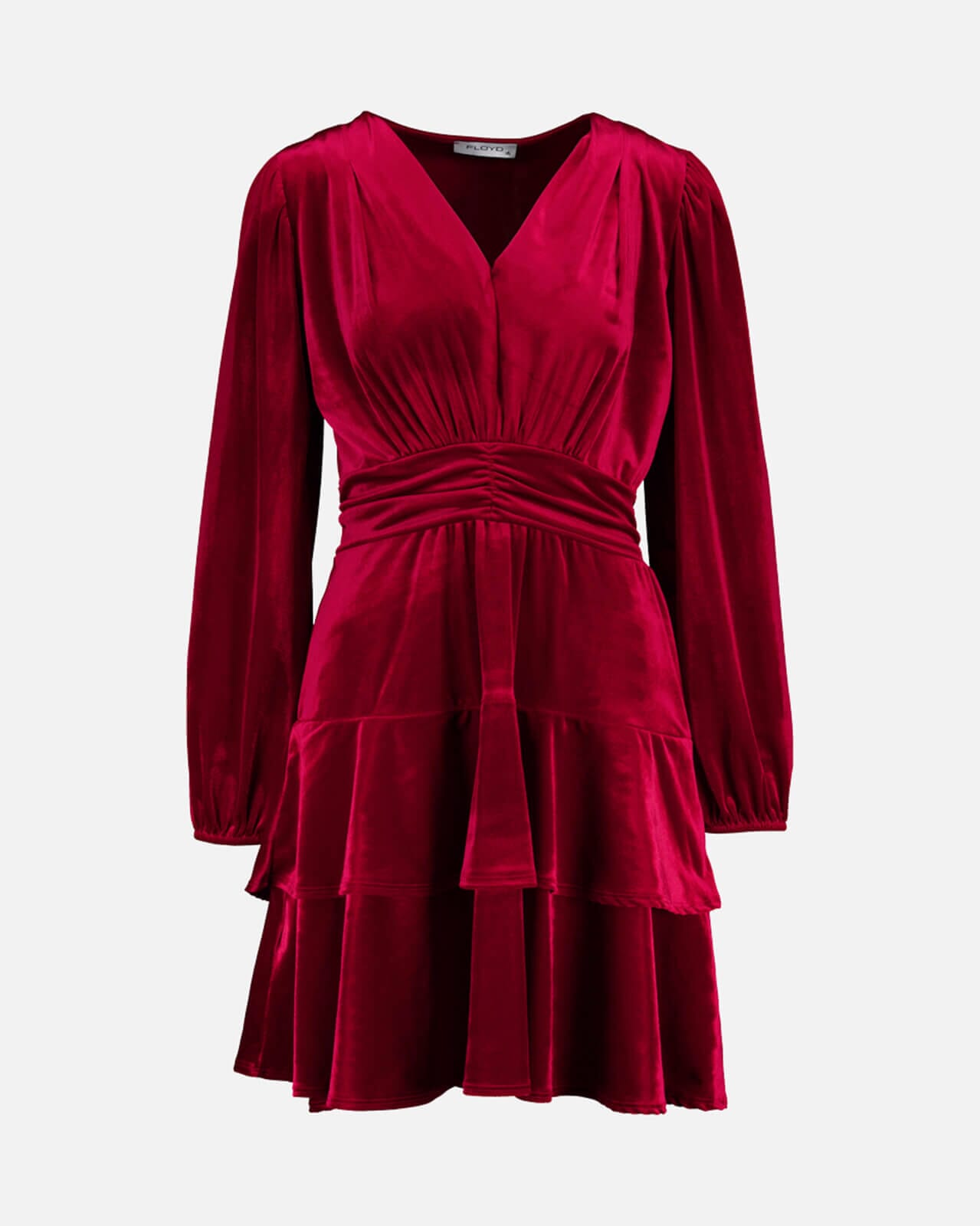 FLOYD Kjole Diane Velvet, S, FLOYD Kjole Rød S
