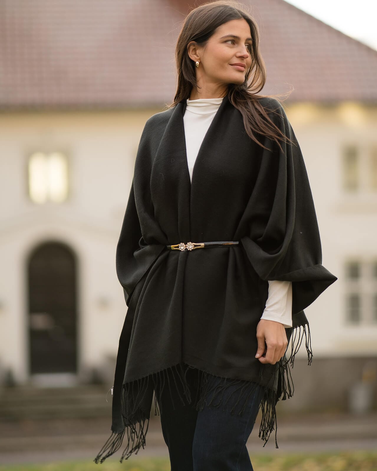 FLOYD Poncho Filippa, ONE SIZE, FLOYD Poncho Svart One size