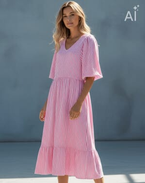 Midikjole Margo Stripe