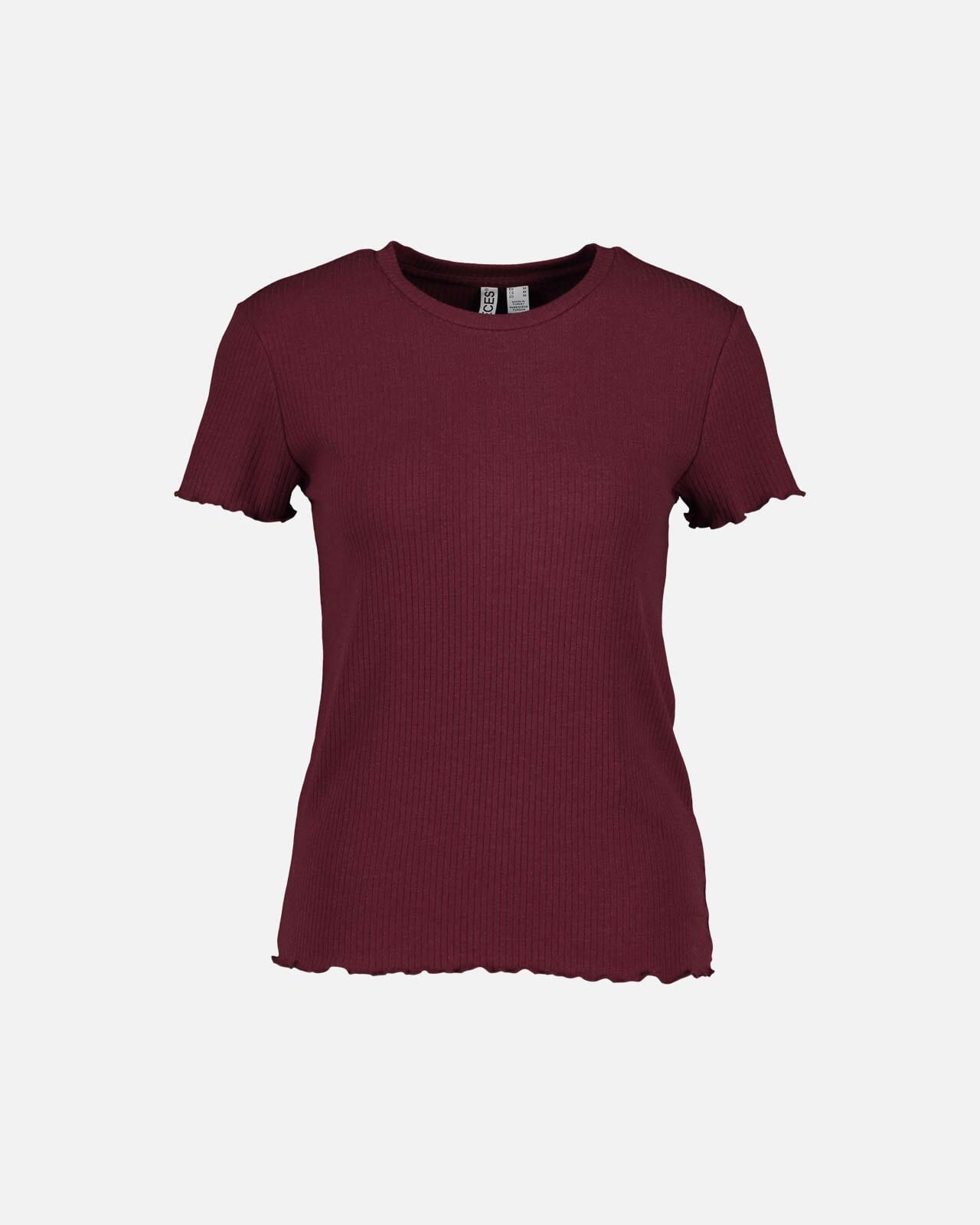 PIECES T-skjorte Nicca O-neck, XS, PIECES T-skjorte Rød XS