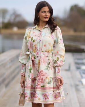 Skjortekjole Alivia Peony Linmiks