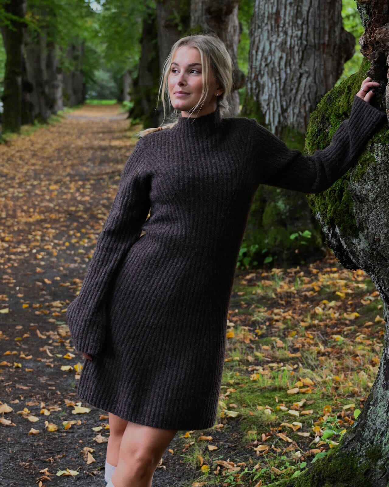 VERO MODA Strikkekjole Lina, XL, VERO MODA Kjole Brun XL