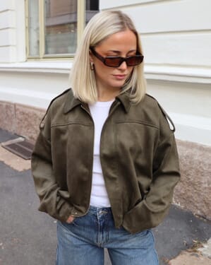 Bomberjakke Moon-Stina Faux Suede