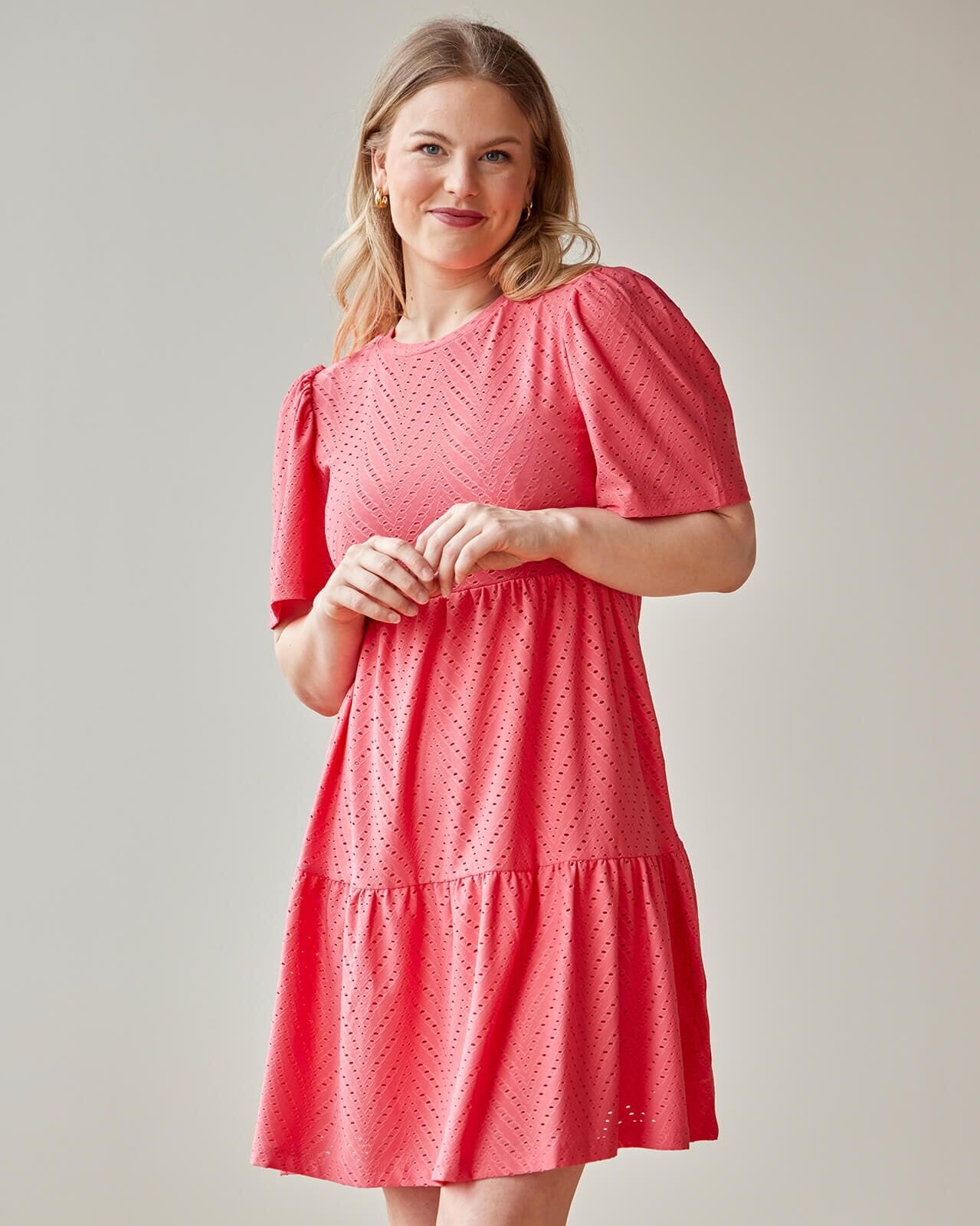 Jurk met bladprint voor dames in Grijs Jurk met bladprint voor dames in Grijs