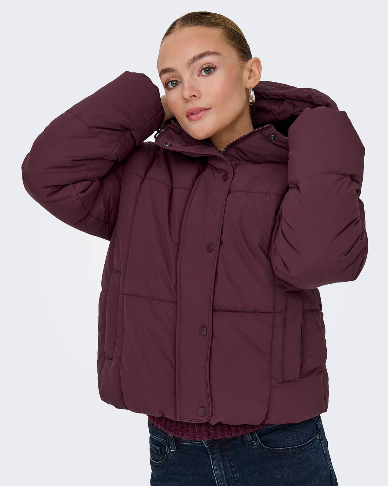 JDY Jdywonder Short Hood Puffer Otw Sij Wonder - Otw Sij Women's Short