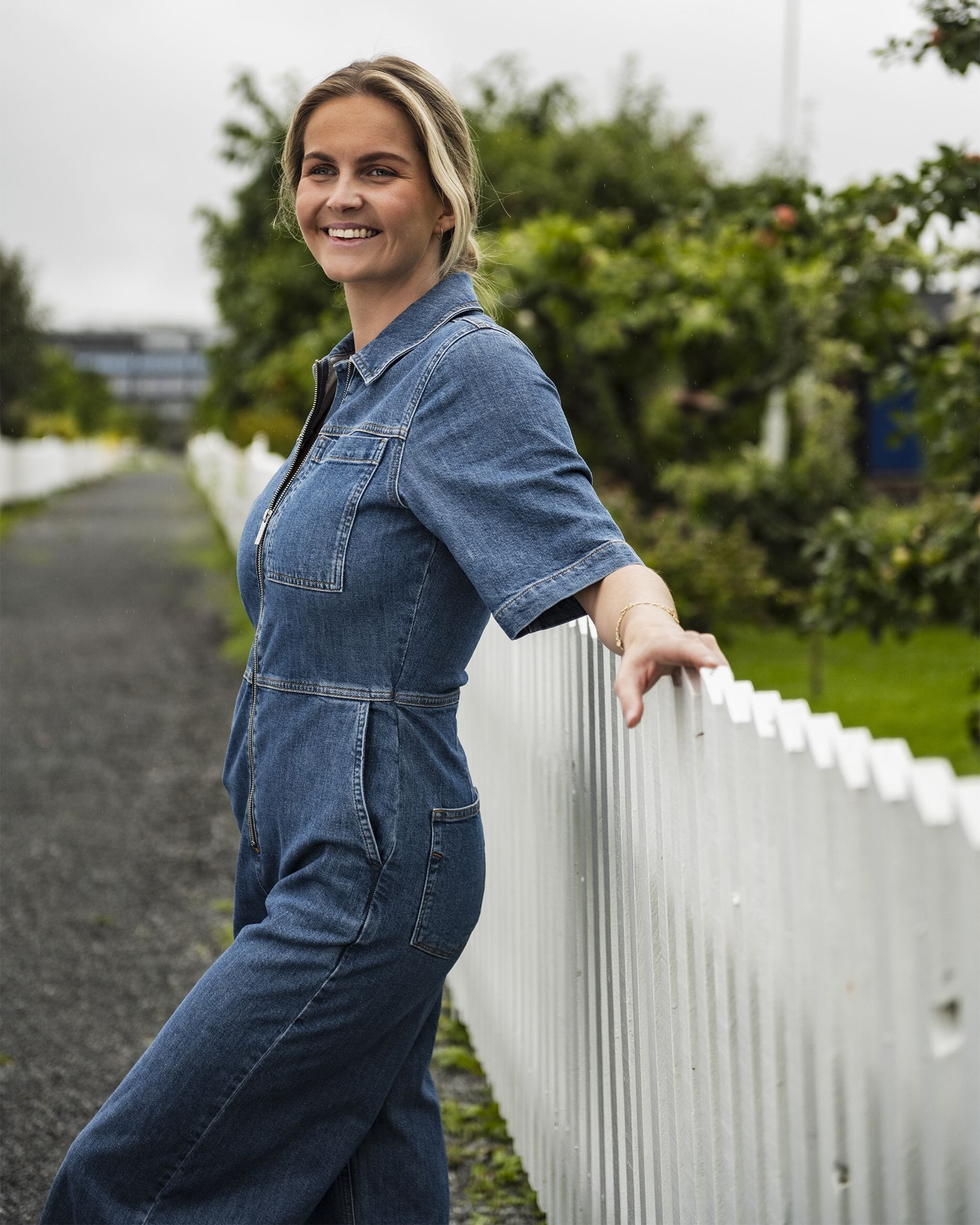 SELECTED FEMME Jumpsuit Bella 2/4 Marine Blue Medium Blue Denim