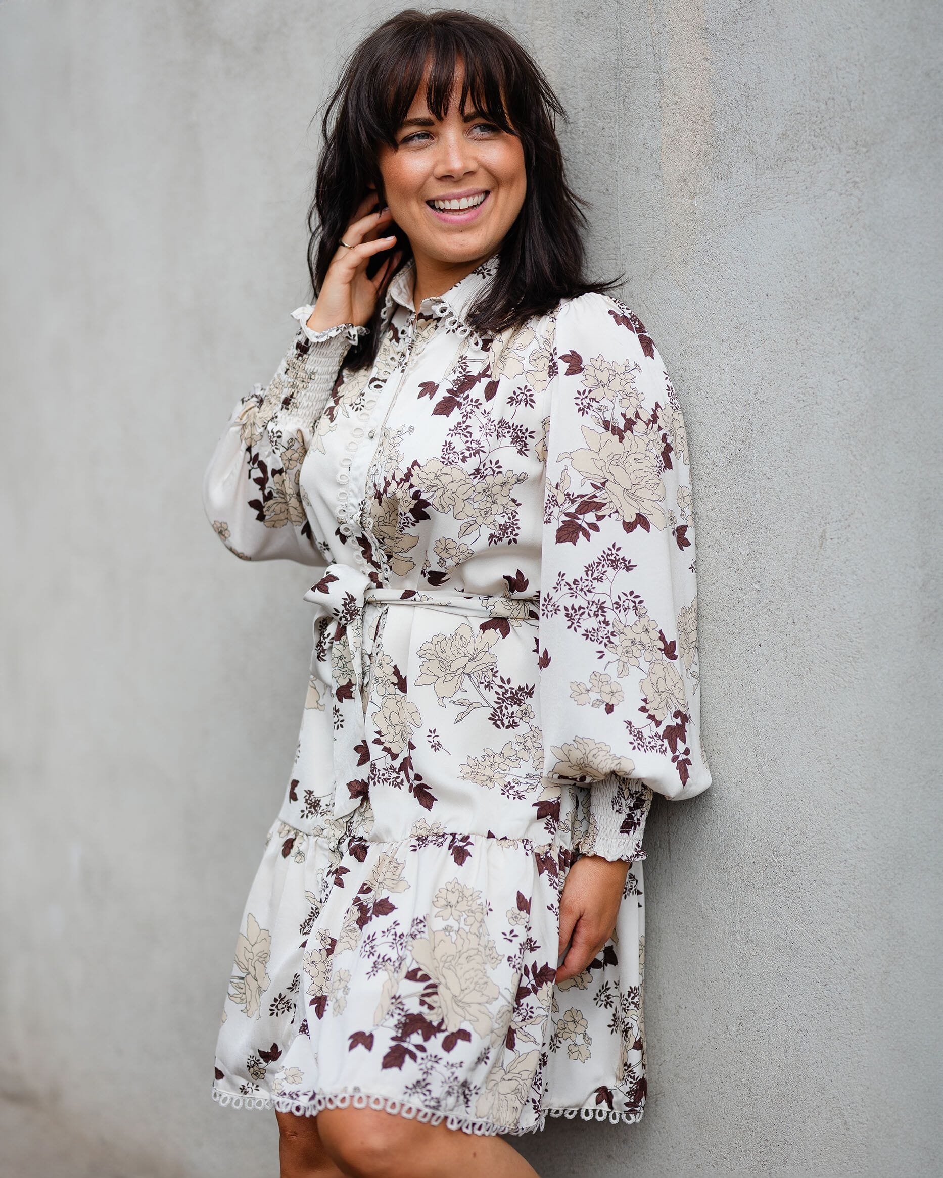 FLOYD Skjortekjole Alivia Dacus Beige Kjoler FLOYD.no