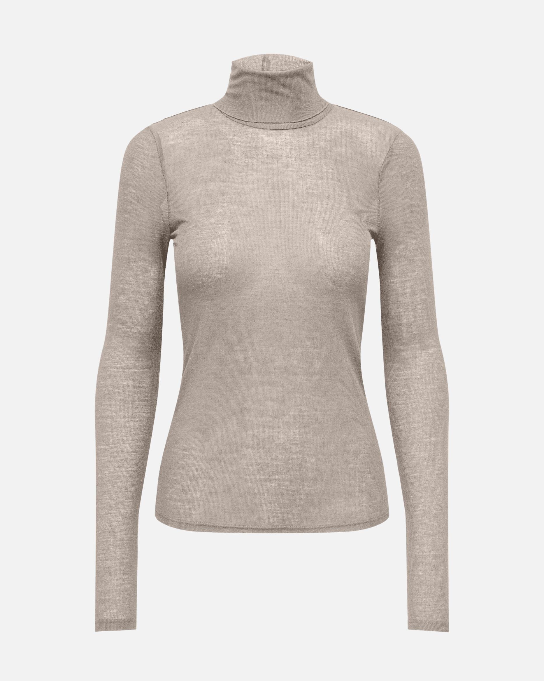 Trudy Life L S Long Rollneck Mocha Meringue Detai