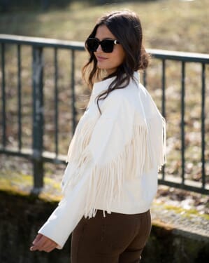 Denimjakke Aiko Fringe