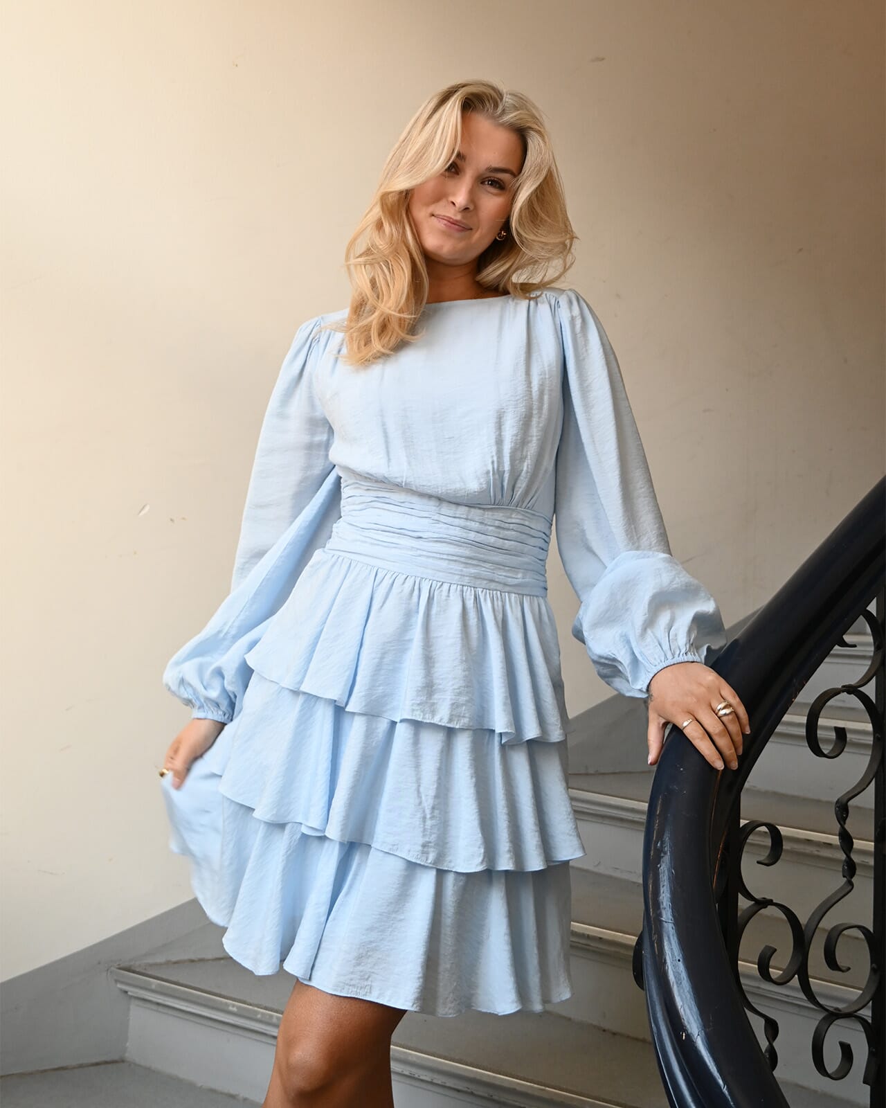 VERO MODA Kjole Lise Boatneck, S, VERO MODA Kjole Blå S