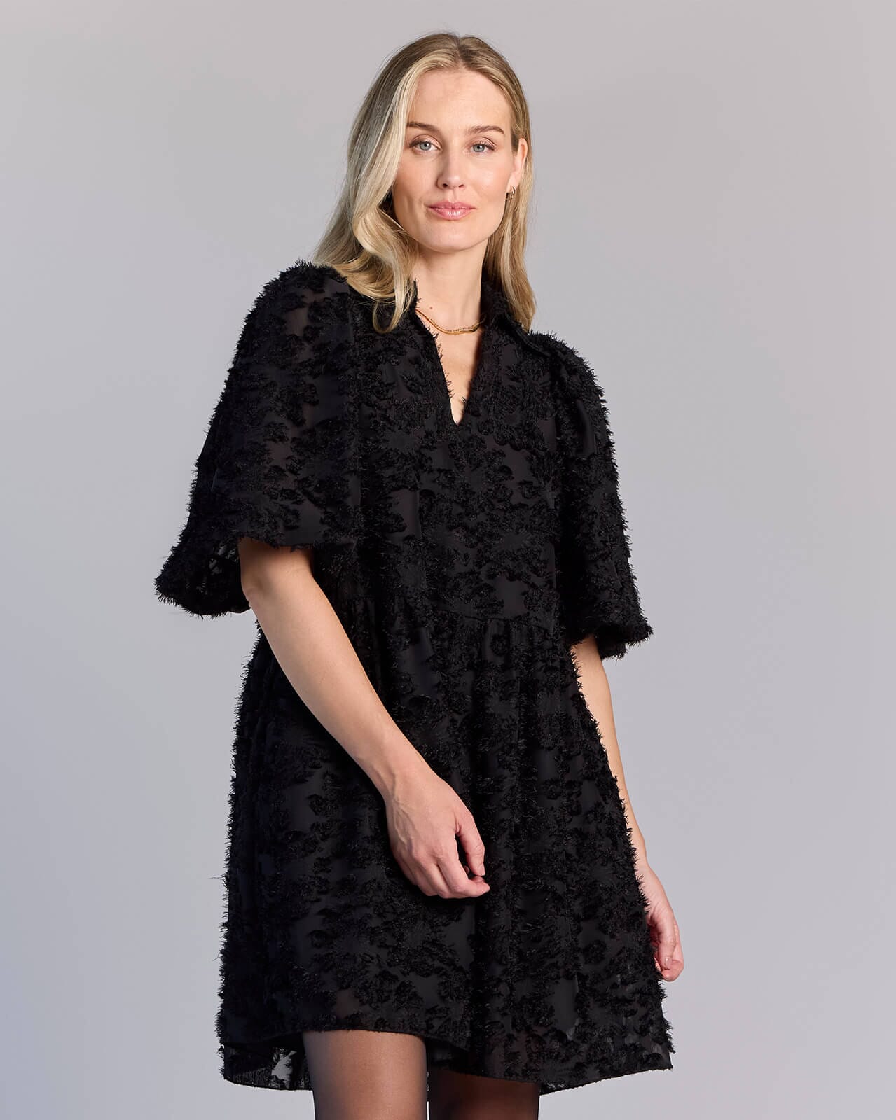 FLOYD Kjole Larina Floss, S, FLOYD Kjole Svart S