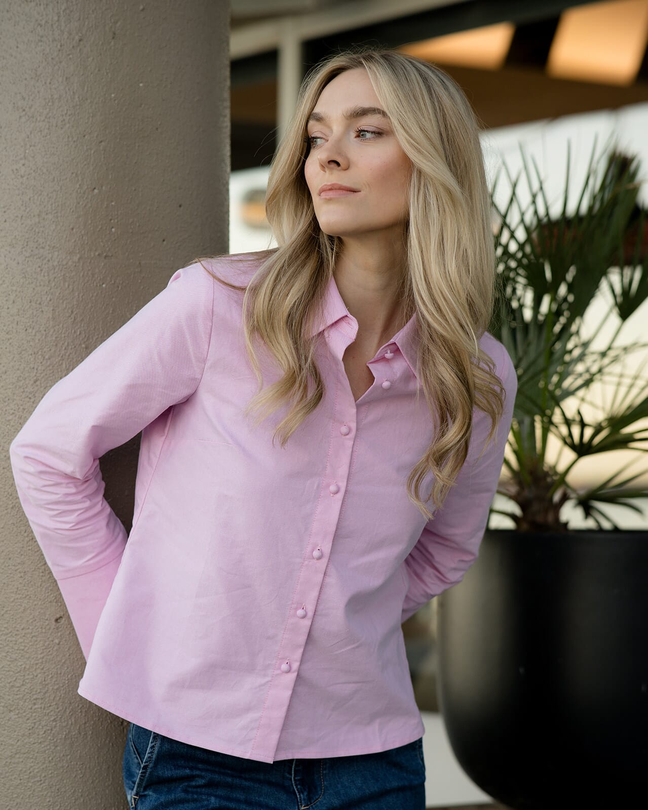 FLOYD Skjorte Cat Cotton, L, FLOYD Skjorte Rosa L