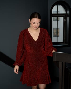 Kjole Cissy V LS Glitter