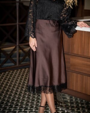 Satengskjørt Coleen