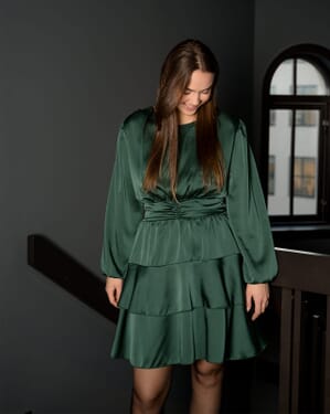 Kjole Diane Round Satin