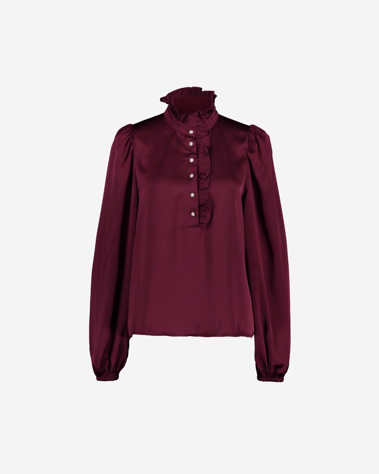 FLOYD Bluse Vanda Satin, L, FLOYD Bluse Rød L