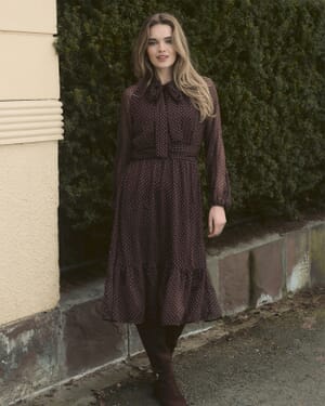 Midikjole Betty Polkadot