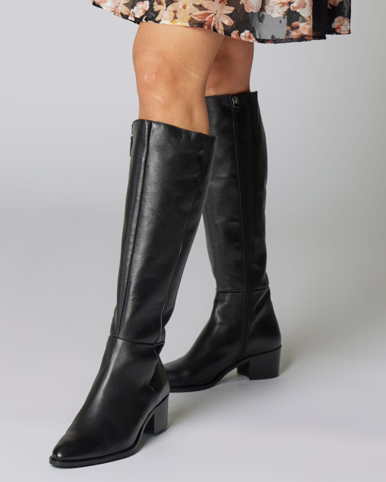 Biacarol Knee High Boot Crust Black