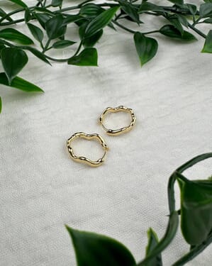 Øreringer Organic Wave Oval