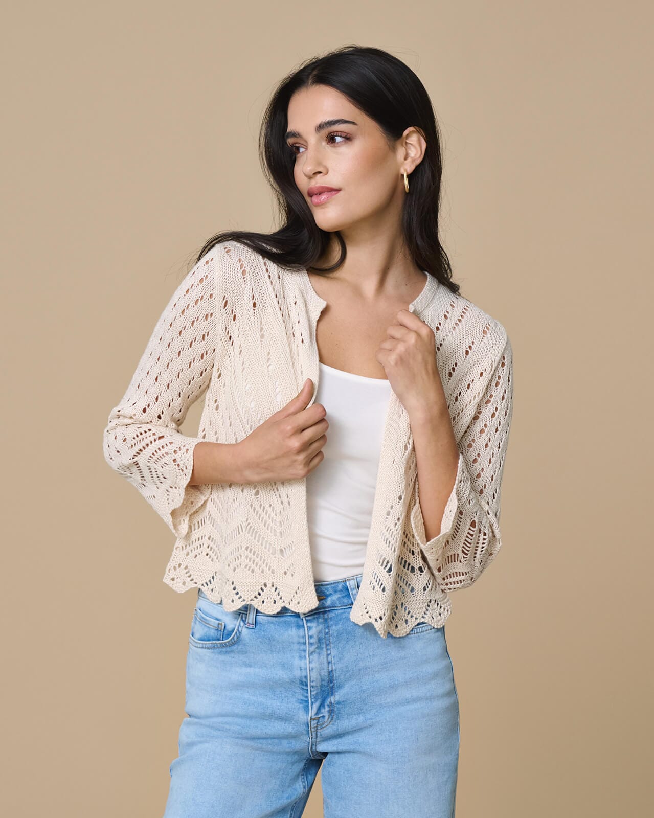 Heklet Cardigan Sun