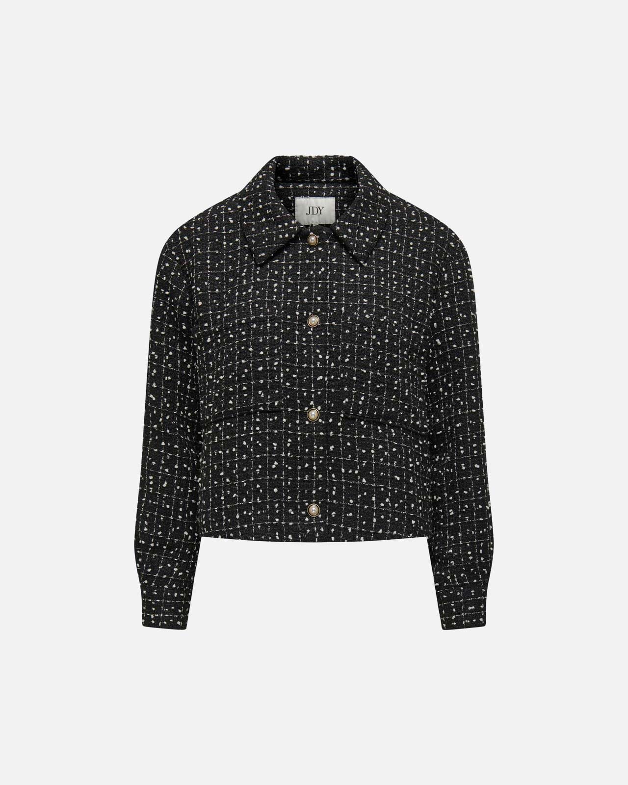 JDY - Jdydenver L/S Boucle Blazer Tlr - 4846254 Total Eclipse Lurex Boucle