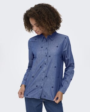 Denimskjorte Love Embroidery