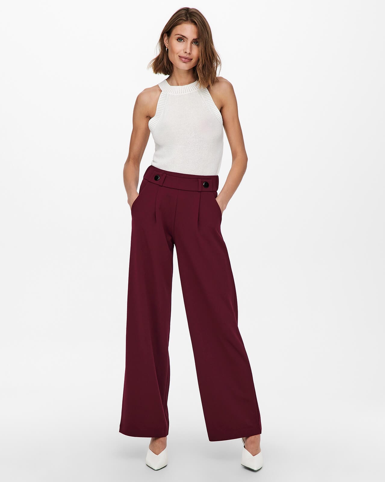 JDY Bukse Geggo, XS/32, JDY Bukse Rød XS/32