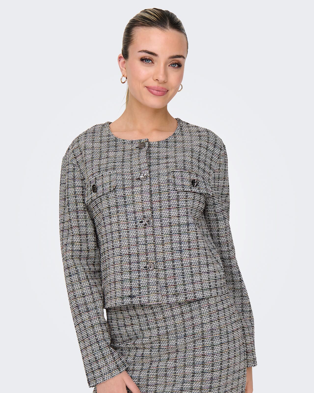 JDY Bouclejakke Ally Jakke Flerfarget XL | truncate: '150' }}