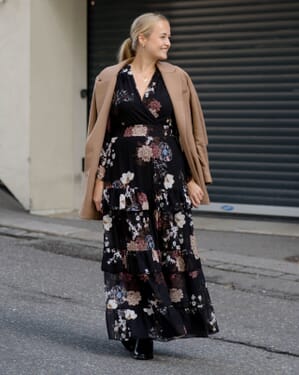 Maxikjole Amora LS Stray