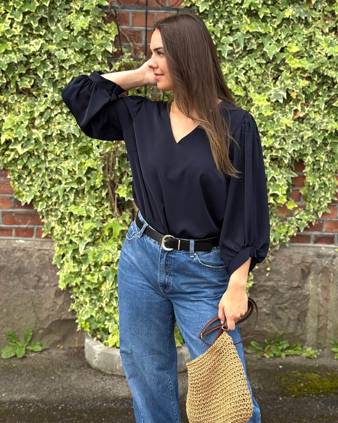FLOYD Bluse Ling, M, FLOYD Bluse Blå M